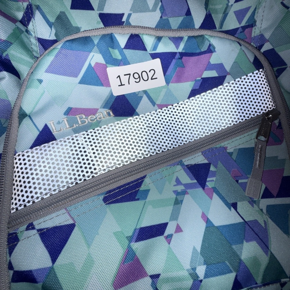 L.L. Bean Backpack 37L Purple,Blue, Teal School Deluxe BackPack See Description - Picture 5 of 7